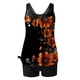 thumbnail image 5 of Trajes de baño Amzcrzy Tankini para mujer, trajes de baño, trajes de baño de dos piezas con control de abdomen, bikini de cintura alta conservador, estampado de moda, multicolor, L, 5 of 6
