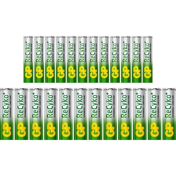 GP 12 Rechargeable AA and 12 Rechargeable AAA Ni-MH Pre-Charged Batteries