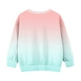 thumbnail image 3 of GigrtiJin Sweatshirt for Kids Gradient Color Round Neck Long Sleeve Pocket Blouse Shirt Loose Casual Tunic 2-12 Years, 3 of 6