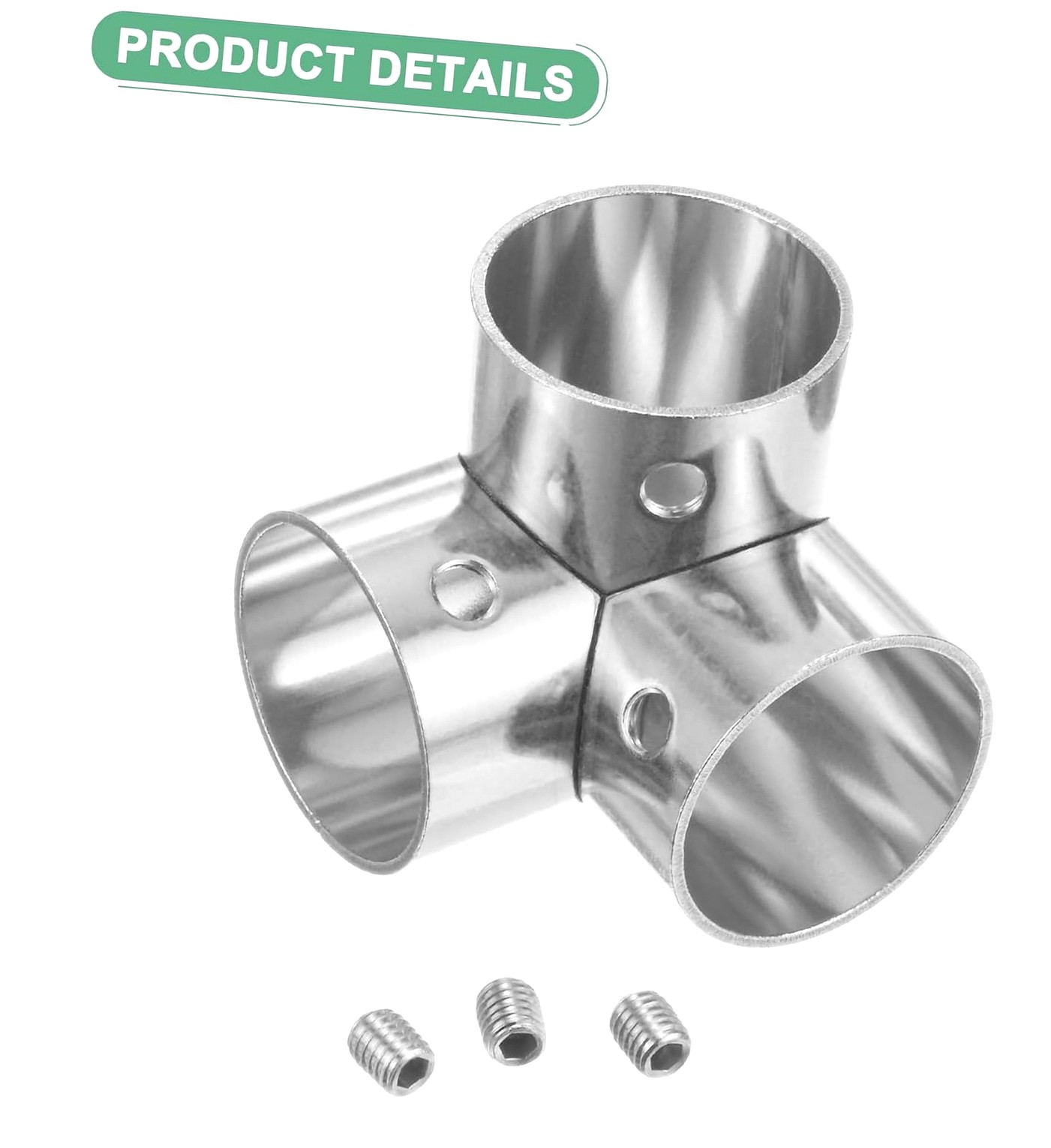 Myst Design 6-Pack Structural Pipe Connector, Right Angle Tee Pipe Fittings Steel Pipe Connector for OD 1" or 25mm Pipe, Conduit Connectors.