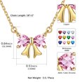 thumbnail image 4 of FindChic 14K Gold Plated Necklace for Women, Love Heart Cubic Zirconia Pendant October Birthstone Bow Necklaces Birthday Mothers Day Jewelry Gifts Her Wife Lady Adults Ideas, 4 of 9