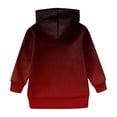 thumbnail image 4 of TQWQT Girl's Sweatshirt Wine Hoodie Long Sleeve Kids Plain Hooded Sweatshirt Gradient Pullover Top Size 10-12 Cute Sweatshirts 9-10 Years, 4 of 4