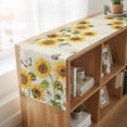 thumbnail image 6 of Table Runners 72 Inches Long Dress Scarves, Farm Sunflowers Farmhouse Kitchen/Dining Table Runner, Coffee Tablerunners, Retro Flowers Butterfly Botanical Beige 16x72 Inch, 6 of 9