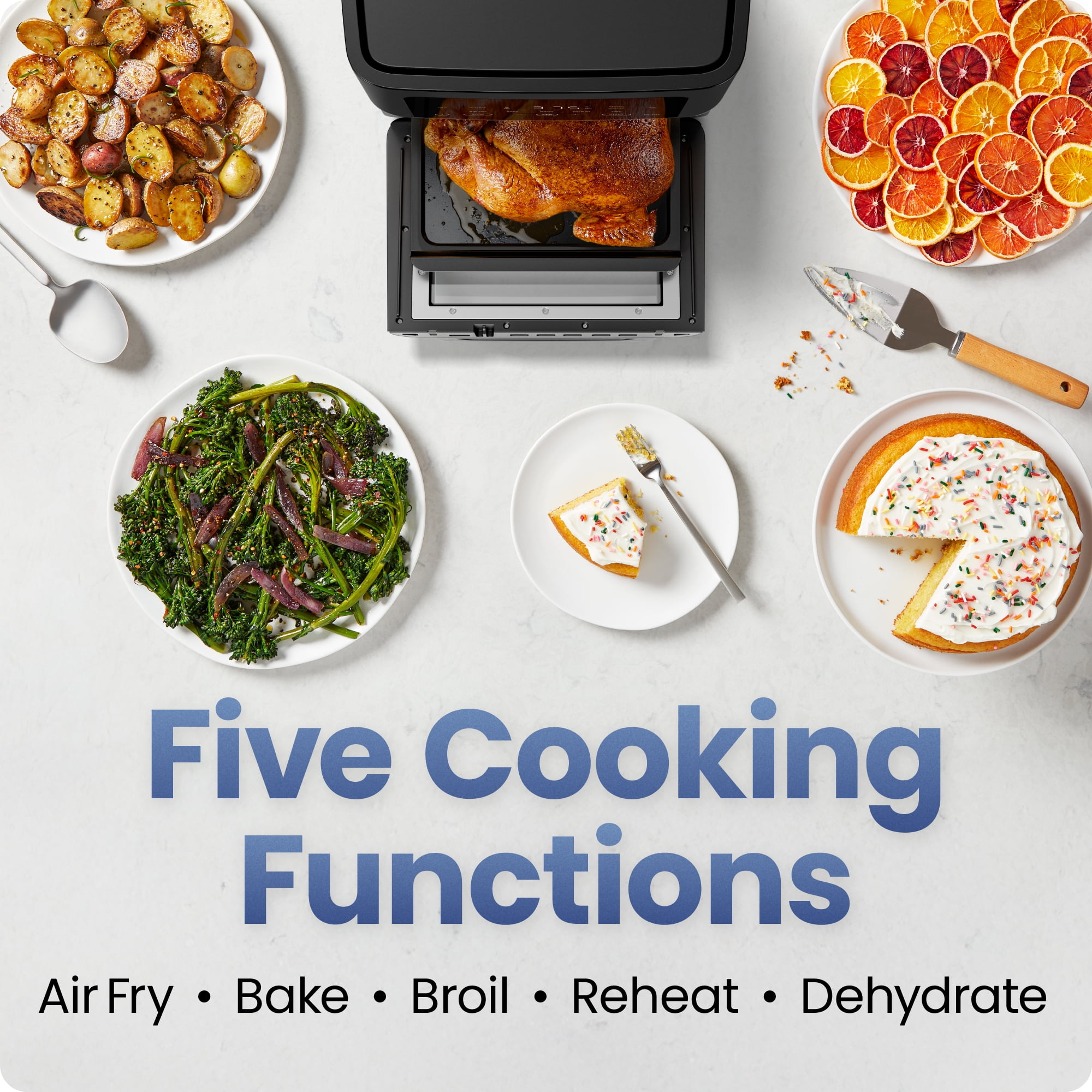 Chefman 14-Quart Multifunctional Air Fryer+ with 5 Cooking Functions – Black