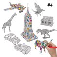 thumbnail image 3 of Coloring Puzzle Set 3D Funny Creative DIY Puzzle Painting Kit Puzzle Model Kit, 3 of 10