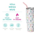 thumbnail image 2 of Swig Life 40oz Mega Mug | Insulated Stainless Steel Tumbler with Handle | Pop Fizz, 2 of 6