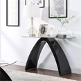 thumbnail image 5 of Furniture of America Pelletoni Contemporary Glass Top Sofa Table in Black, 5 of 6