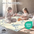 thumbnail image 4 of ODIKA 2'x3' Machine Washable Non-Slip Area Rug, Nava Bloom Interlocking Lattice Trellis Design High Traffic Rug with Pad, Beige, 659527, 4 of 8