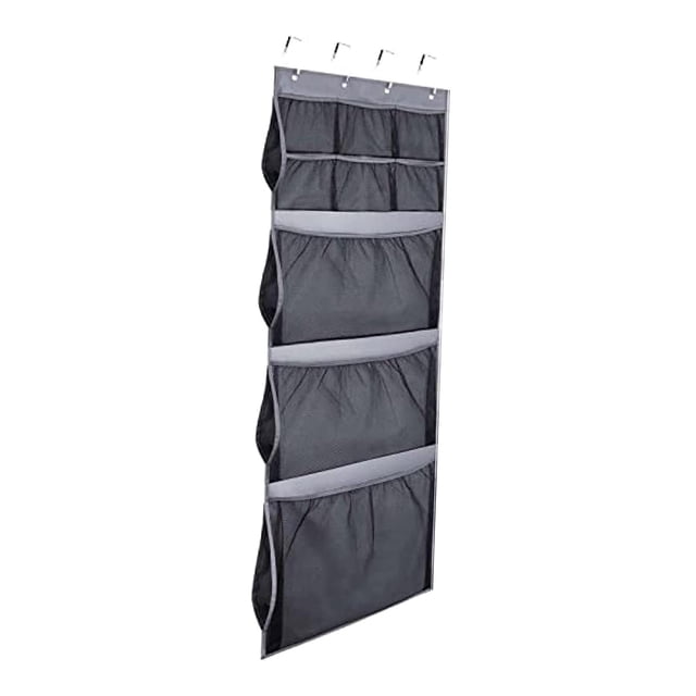 DOLITY Baby Toy Hanging Storage Mesh Pocket Display Stuffed Animal Holder gray