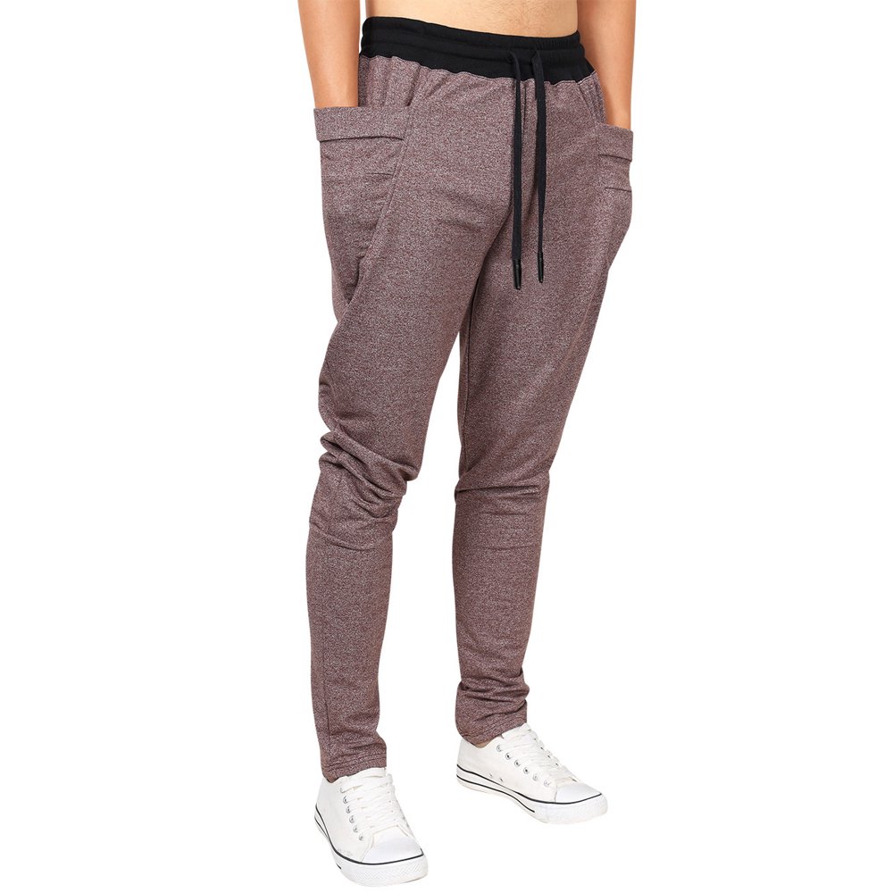 MeterMall - Fashion Yong Horse Men's Running Trousers Elastic Waist Casual Jogging Harem Pants