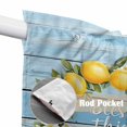 thumbnail image 4 of Swag Valance Curtains for Windows, Lemon Wreath Light Filtering Kitchen Curtains with Rod Pocket, Farmhouse Blue Wooden Floral Decorative Window Treatment Valances for Living Room, 36x36 - 2 PCS, 4 of 9