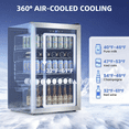 thumbnail image 3 of Rstll 150 Can Beverage Refrigerator with Glass Door,Extra Bottles Rack,Touch Control Panel,Freestanding Mini Fridge,Silver,2026, 3 of 7