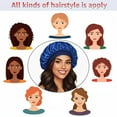 thumbnail image 3 of 6pcs Silk & Satin Bonnets for Women/Men , Extra Wide Band Hair Wrap Cap for Curly & Natural Hair , Sleeping & Shower Protection, 3 of 6