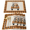 thumbnail image 2 of 6PCS Happy Thanksgiving Day Printed Cotton Linen Fabric Insulation Western Placemat Table Mats Kitchen Mat Dining Place mat Heat-Resistant Easy Clean Thanksgiving Accessory, 2 of 5