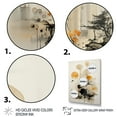 thumbnail image 3 of Designart "Seashell Sumi Asian Painting X" Asian Floater Framed Wall Decor, 3 of 7
