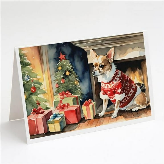 Chihuahua Christmas Greeting Cards and Envelopes Pack of 8 7 in x 5 in
