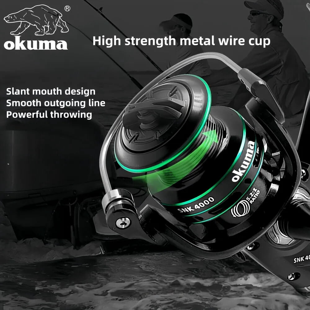 Front and rear brake dual release Speed ratio5.2:1 Fishing Reel spinning wheel