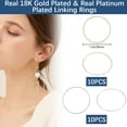 20Pcs 2 Styles Brass Linking Rings Soldered Nickel Free Textured Ring ...