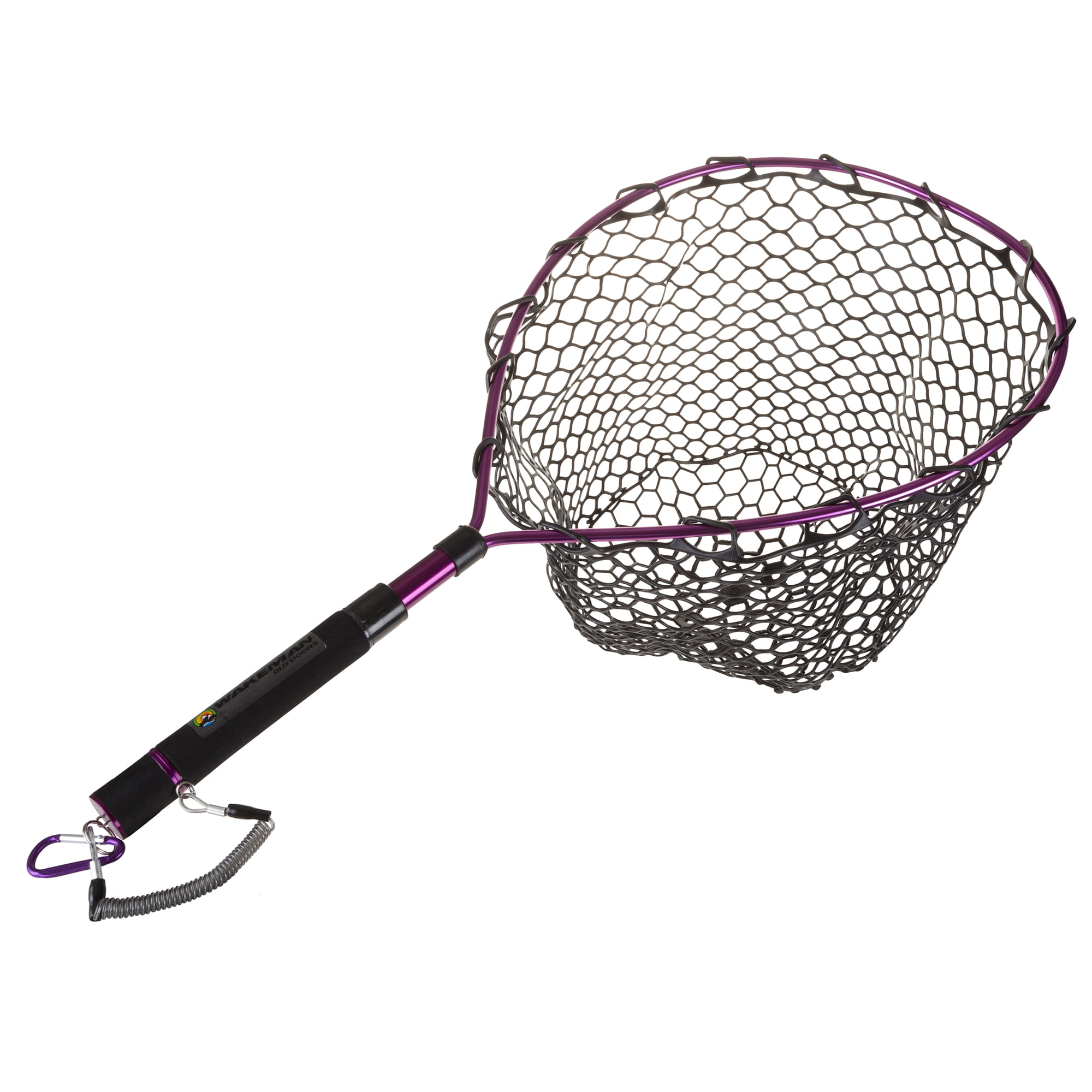 Magnetic Clip Fly Fishing Landing Net Catch and Release Trout Net Aluminum Allo 