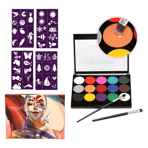 Hearth & Gear Maquillage Bord Activé par l'Eau Visage Corps Peinture Cerf Maquillage Visage Nez et Cicatrice Cire Lumière Vêtements de Fête pour Femmes 2 Onces Trousses de Maquillage d'Halloween pour Adultes Serviettes pour le Visage Maquillage Visage Maquillage