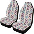 thumbnail image 1 of ABPHQTO Juego de 2 fundas para asientos de coche Protector universal Chevron moderno abstracto en colores brillantes, 1 of 3