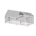 thumbnail image 2 of Chicken Coop 86x40 In Chicken Run Pen For Yard With Cover Outdoor Metal Portable Chicken Tractor Cage Enclosure Crate Outside For Poultry Breeding, 2 of 9