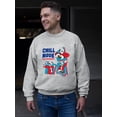 thumbnail image 2 of Chill Mode Activated - Fun ICEE Polar-Bear Graphic Men's Sweatshirt, 2 of 4
