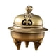 thumbnail image 2 of Quemador de incienso Incensario Adorno chino Pata de elefante Diseño de loto Diseño antiguo Bronce, 2 of 9