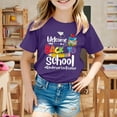 thumbnail image 2 of Girls Shirts Size 6 Kids Kids School Season Back To School Season Printed Casual Short Sleeve Top T Shirt Z03-Dark , 120, 2 of 4
