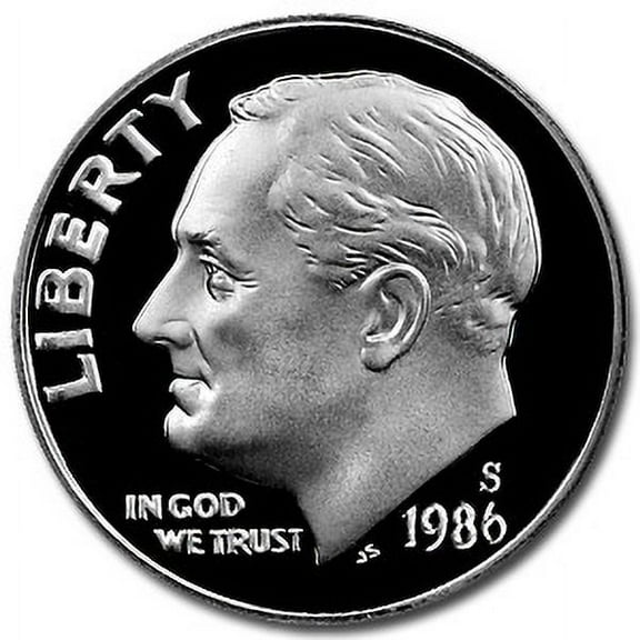 1986-S Roosevelt Dime Gem Proof