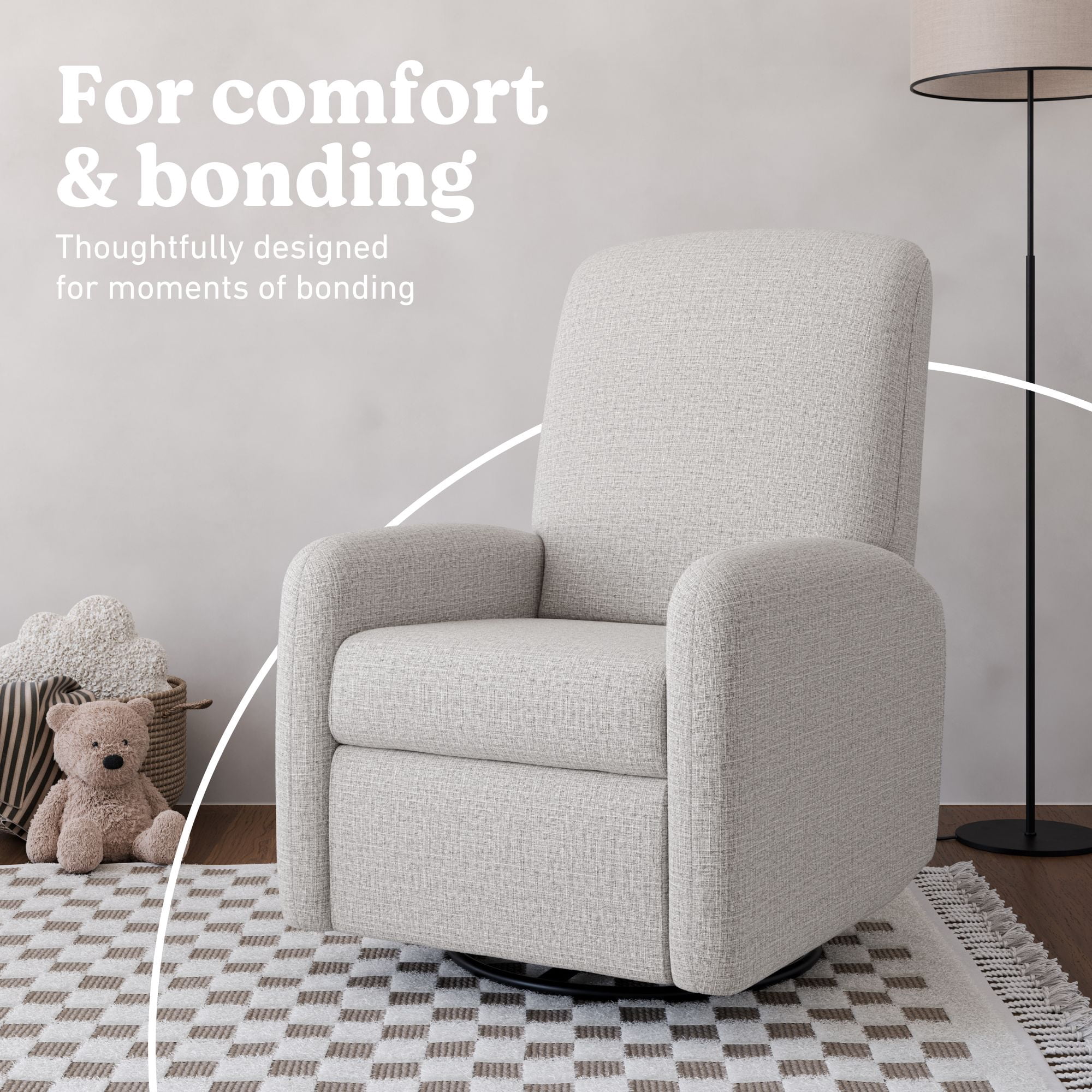 Graco Bellwood Power Recliner Swivel Glider, Steel Basketweave