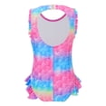 thumbnail image 2 of Alvivi Little Girls One Piece Swimsuits Ruffled Quick Dry Beach Swimwear Mermaid Bathing Suit Pink 11-12, 2 of 7