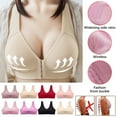 thumbnail image 4 of nerohusy Womens Bras No Underwire,Women's Daily Bra,Push Up Bras Plus Size High Support Front Closure Front Snaps Full Coverage Easy Close Sports Bras,Watermelon Red,XXXL, 4 of 4