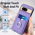 thumbnail image 4 of for Google Pixel 8 Phone Case Wallet with Crossbody Strap & Card Holder, Premium PU Leather Case, 360 Ring Holder Kickstand Durable Protective Women Men Cover for Google Pixel 8,Purple, 4 of 7
