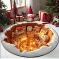 thumbnail image 3 of Christmas Rugs 3D Optical Illusion Round Area Rugs, Washable Plush Door Mats Christmas Decorations, Exquisite Velvet Christmas Doormats for Living Room Bedroom Holiday Home Decor, 3 of 3