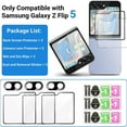 thumbnail image 6 of K-Lion 3 Pack for Samsung Galaxy Z Flip 5 Screen Protector + Camera Lens Protector, HD Tempered Glass Display Camera Case Cover Small Screen Protector for Samsung Galaxy Z Flip5 5G,Black, 6 of 6