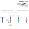 thumbnail image 4 of Alpine Corporation 228" 19' Long Solar Powered Multi-Color Dual Function Teardrop String Lights (Set of 2), 4 of 13