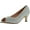 Silver, variant on BONNIBEL WONDA-1 Womens Round Toe Low Heel Glitter Slip On Dress Pumps, Silver, 9