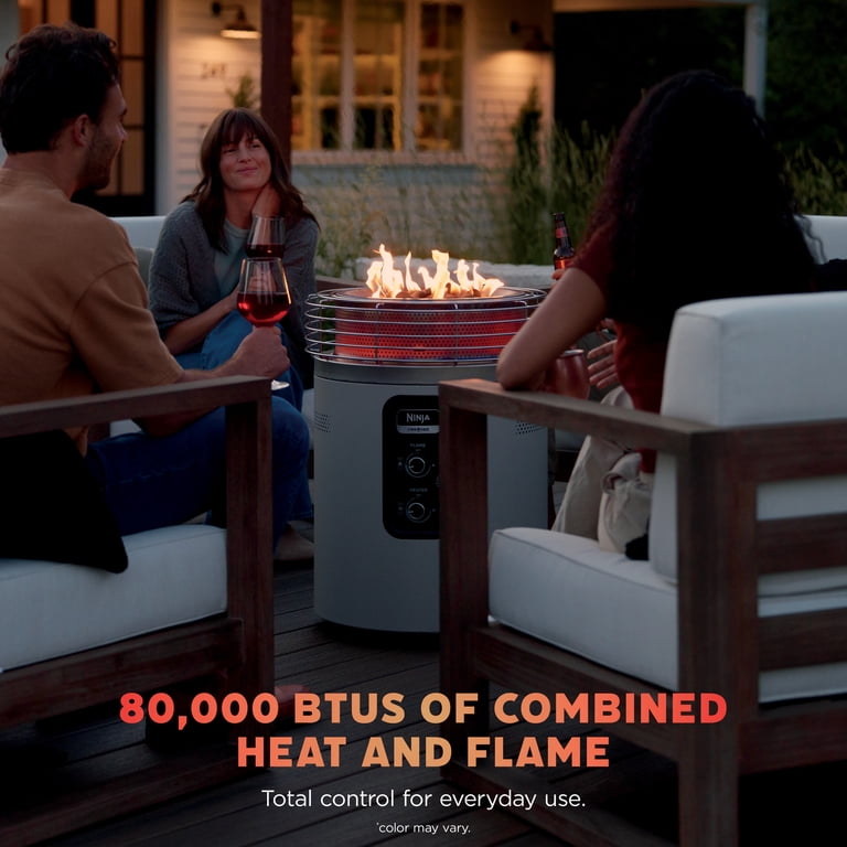 Ninja Fireside360 Outdoor Heater & Fire Pit, Stone - Walmart.com