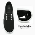 thumbnail image 4 of AOMAIS Women’s Slip On Canvas Shoes Sneakers Fashion Elastic Sneakers（Black US7）, 4 of 12