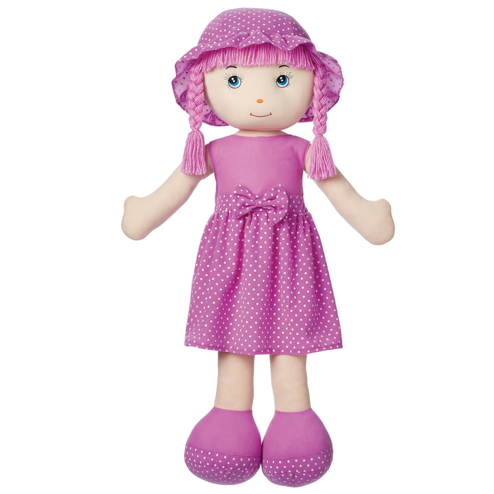 36" Purple Large Rag Doll, Soft, Huggable Plush Perfect for Cuddling & Room Décor