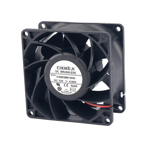 Ventilador de enfriador Doble Ródido de bolas Ventilador de enfriamiento PC Ventilador hidráulico para la máquina de hielo Ventilador Ventilación de 12 V