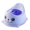 thumbnail image 4 of Silla de entrenamiento para ir al baño para bebés, antideslizante, portátil, con protección contra salpicaduras, orinal para animales azul, 4 of 9
