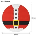 thumbnail image 6 of Red Christmas Santa Costume Pattern Round Tablecloth 60"x60",Wrinkle Wipeable Table Cloth for Kitchen Dining Room Picnic Patio Party, 6 of 6