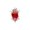 Red, variant on Christmas Teardrop Staircase Decor Snow Flocked Pine with Ornaments, Red