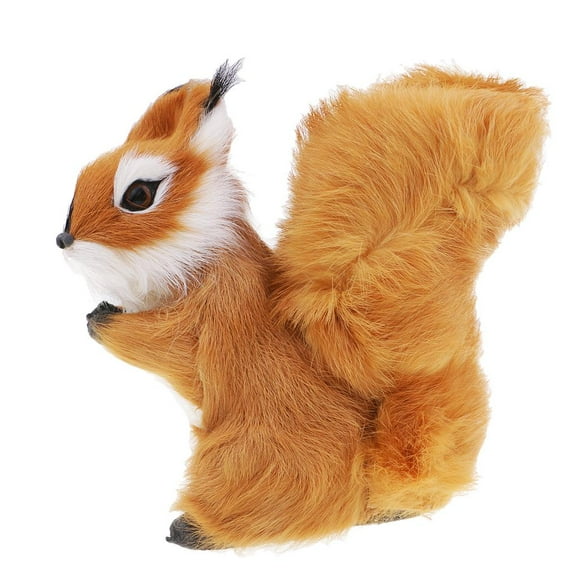 lionlar 17 X 8.5 X 17cm Animal Figure Model Plush Squirrel Toy Pet Shop Display Doll