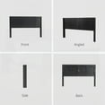 thumbnail image 6 of Queen Size Wooden Headboard with Wall Mounted Fluted Panel, Modern Farmhouse Wingback, Black Oak for Bedroom, 6 of 12