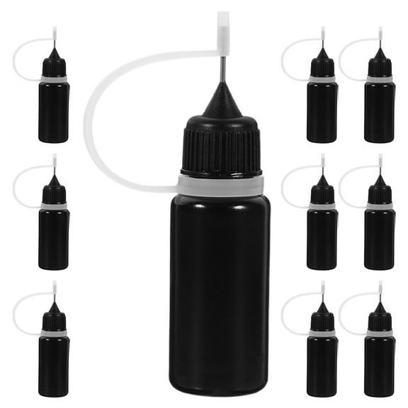 KONTONTY 10Pcs Portable Squeezable Glue Applicator Bottles with Fine Tip for Storage