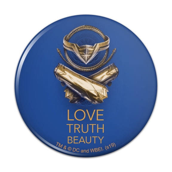 Wonder Woman Movie Love, Truth, Beauty Kitchen Refrigerator Locker Button Magnet