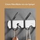 thumbnail image 4 of Elegante perchero de acero inoxidable, resistente, para montaje en pared, para uso en interiores, modernos ganchos de metal para ropa con un pulido exquisito, accesorios completos incluidos, tapas de, 4 of 5